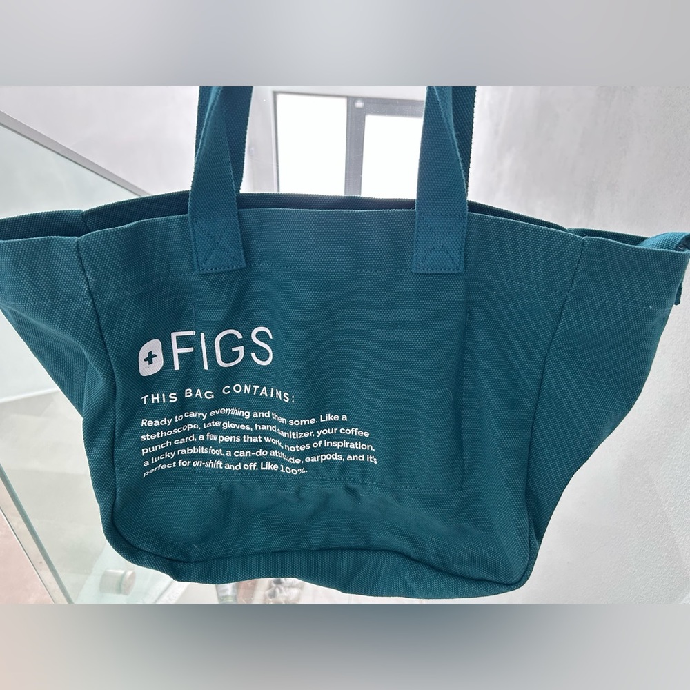 Figs Deep Teal Canvas Tote